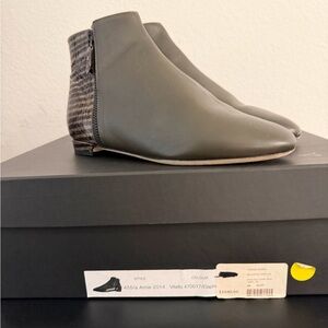 CHRISSIE MORRIS Ankle Boots, Size 36, Khaki, Italian Made